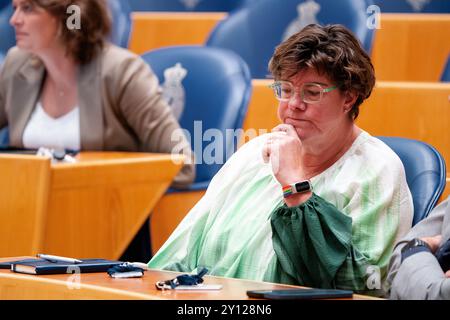 Den Haag, pays-Bas. 03 septembre 2024. DEN HAAG, PAYS-BAS - 3 SEPTEMBRE : Jacqueline van den Hil (VVD) lors du débat plénier à la Tweede Kamer le 3 septembre 2024 à Den Haag, pays-Bas (photo de John Beckmann/Orange Pictures) crédit : Orange pics BV/Alamy Live News Banque D'Images