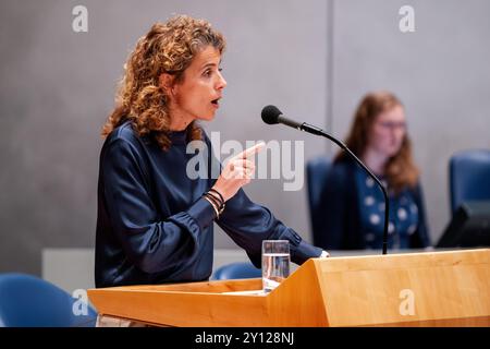 Den Haag, pays-Bas. 03 septembre 2024. DEN HAAG, PAYS-BAS - 3 SEPTEMBRE : la ministre Sophie Hermans lors du débat plénier à la Tweede Kamer le 3 septembre 2024 à Den Haag, pays-Bas (photo de John Beckmann/Orange Pictures) crédit : Orange pics BV/Alamy Live News Banque D'Images