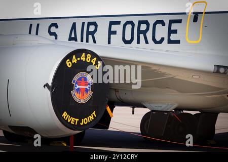 Un RC-135 exposé au salon aérien Legacy of Liberty de 2024 à Holloman Air Force base près d'Alamogordo, Nouveau-Mexique. Banque D'Images