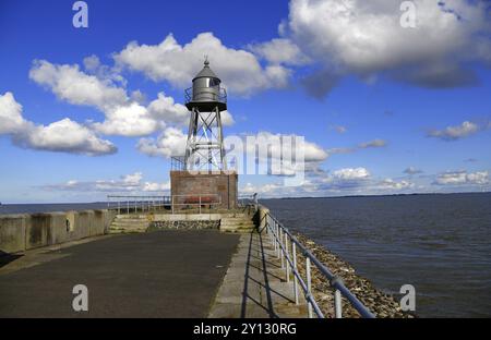 Wilhelmshaven, feu croisé à l'Alte mole, Wilhelmshaven, basse-Saxe, République fédérale d'Allemagne Banque D'Images