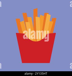 Icône vectorielle frites. icône frites. illustration vectorielle de frites de pomme de terre junk. pommes de terre frites Illustration de Vecteur