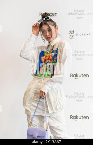 Tokyo, Japon. 3 septembre 2024. Participant, 3 septembre 2024 - participants à la Rakuten Fashion week 2025 S/S à Tokyo, Japon. (Photo de Keiichi Miyashita) Banque D'Images