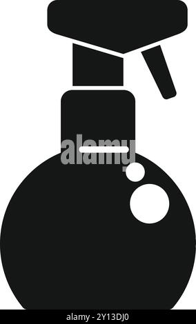 Illustration vectorielle simple d'un vaporisateur de nettoyage, parfait pour les sites Web ou les applications liées au nettoyage Illustration de Vecteur