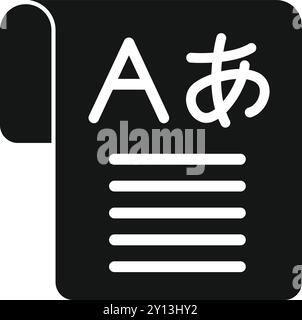 Icône vectorielle simple représentant le concept d'apprentissage d'une langue étrangère, parfait pour les sites Web et les applications Illustration de Vecteur