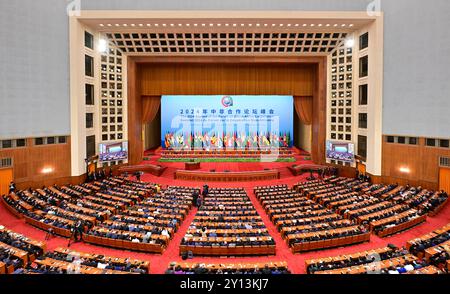 Pékin, Chine. 5 septembre 2024. Le Sommet 2024 du Forum sur la coopération Chine-Afrique (FOCAC) s'ouvre à Beijing, capitale de la Chine, le 5 septembre 2024. Crédit : Zhai Jianlan/Xinhua/Alamy Live News Banque D'Images