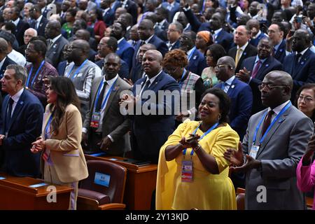 Pékin, Chine. 5 septembre 2024. Le Sommet 2024 du Forum sur la coopération Chine-Afrique (FOCAC) s'ouvre à Beijing, capitale de la Chine, le 5 septembre 2024. Crédit : Yan Yan/Xinhua/Alamy Live News Banque D'Images