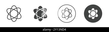 Icône ATOM simple plat symbole vectoriel contour collection logo Illustration de Vecteur