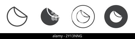 Icône d'autocollant de cercle symbole vectoriel simple plat contour collection logo Illustration de Vecteur