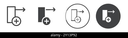 Insérer une icône de ligne de colonne simple vecteur plat contour de collection de collection de symbole logo Illustration de Vecteur