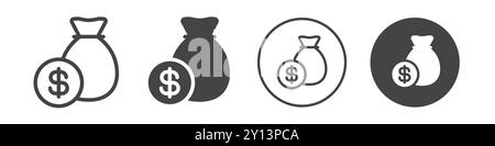 Icône de planification de la retraite simple vecteur plat symbole de collection de contour logo Illustration de Vecteur