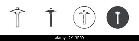 Choisissez Ax icône simple plat de vecteur de symbole de contour de collection logo Illustration de Vecteur