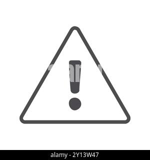 Icône de panneau d'avertissement. Panneau d'avertissement triangulaire avec point d'exclamation. Symbole de prudence, danger et alerte. Illustration de Vecteur