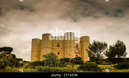 La mole ottagonale di Castel del Monte, Andria, Pouilles, Italie Banque D'Images