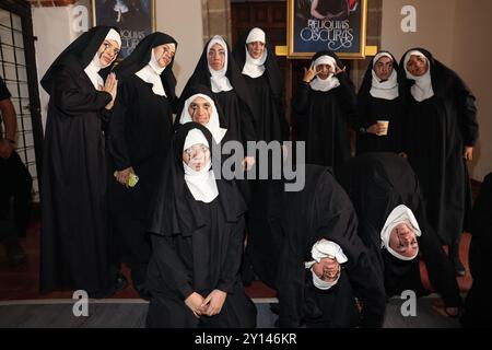 Mexico, Mexique. 04th Sep, 2024. Les actrices assistent à la photocall pour la série télévisée d'horreur 'Reliquias Oscuras' de Televisa Univision au Convento San Joaquin à Mexico, Mexique, le 4 septembre 2024. (Photo de Yamak Perea/Eyepix Group) (photo de Eyepix/NurPhoto) crédit : NurPhoto SRL/Alamy Live News Banque D'Images