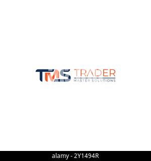 TMS Monogram logo Trader Master solutions Illustration de Vecteur