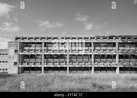 Roskilde Amtsgård, conçu par Knud Munk, 1976 ; Roskilde, Danemark Banque D'Images