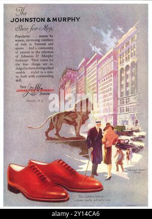 1927 Johnston & Murphy Chaussure pour homme ad Banque D'Images