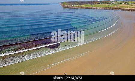Dunnet Bay et Beach Caithness Écosse les sables dorés à la fin de l'été Banque D'Images