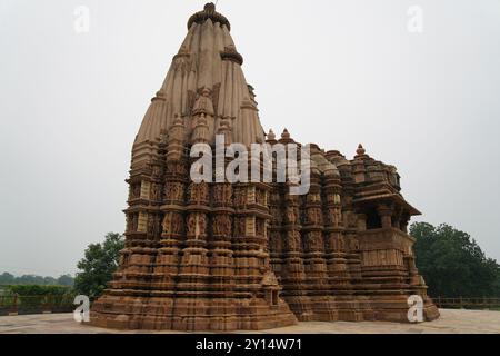 Temple Chitragupta (vers 1000-1025 EC). C'est le seul temple de Khajuraho dédié à Surya. Khajuraho Groupe de monuments. Chhatarpur, Madhya Pra Banque D'Images