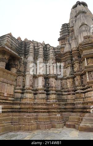 Temple Chitragupta (vers 1000-1025 EC). C'est le seul temple de Khajuraho dédié à Surya. Khajuraho Groupe de monuments. Chhatarpur, Madhya Pra Banque D'Images