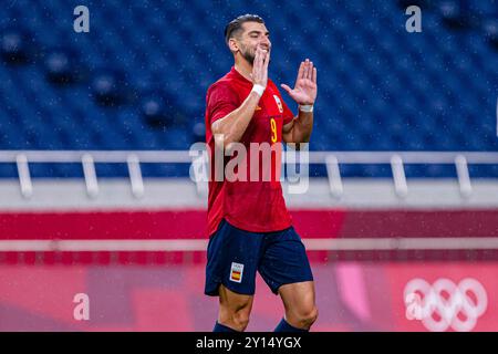 Tokyo, Japon. 28 juillet 2021. Jeux Olympiques : match de football entre l'Espagne et l'Argentine au stade Saitama. © ABEL F. ROS Banque D'Images