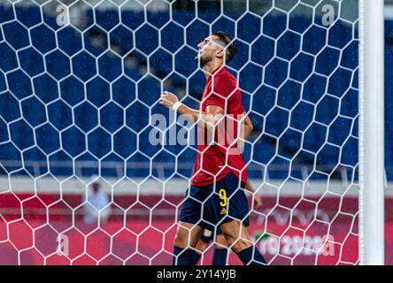 Tokyo, Japon. 28 juillet 2021. Jeux Olympiques : match de football entre l'Espagne et l'Argentine au stade Saitama. © ABEL F. ROS Banque D'Images
