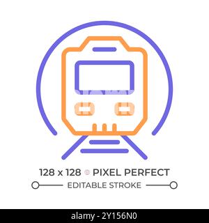 Icône de ligne de métro en deux couleurs Illustration de Vecteur