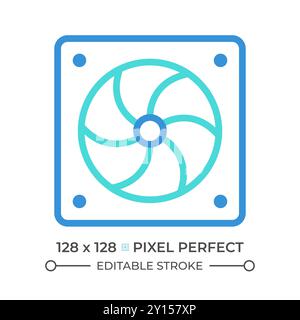 Icône de ligne bicolore du ventilateur d'extraction Illustration de Vecteur