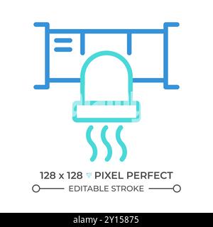 Icône de ligne bicolore du système de conduits d'air Illustration de Vecteur