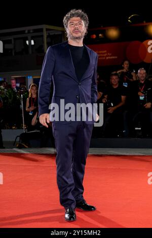 Venise, Italie. 04th Sep, 2024. Sydney Sibilia assiste à un tapis rouge pour le film « Diva Futura » lors du 81e Festival international du film de Venise. Crédit : SOPA images Limited/Alamy Live News Banque D'Images