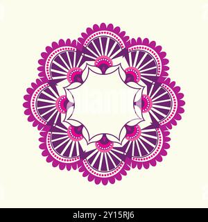 Design de fond de Mandala floral rose Illustration de Vecteur