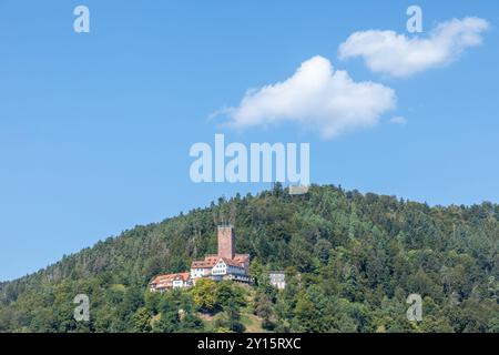 Vue panoramique sur le village Bad Liebenzell dans la forêt noire en Allemagne Banque D'Images