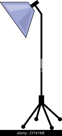 Équipement professionnel fournissant une lumière artificielle puissante pour la photographie ou la vidéographie Illustration de Vecteur