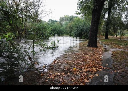 Milan, Italie. 05th Sep, 2024. Milan, les inondations de la rivière Lambro après la pluie et le mauvais temps. Sur la photo : The Floded Lambro Park crédit : Independent photo Agency Srl/Alamy Live News Banque D'Images