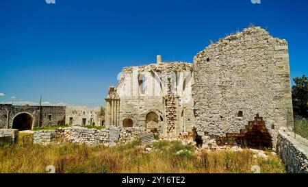 Abbaye de San Nicola di Casole, vestiges de l'ancien couvent. Otrante, Pouilles, Italie Banque D'Images