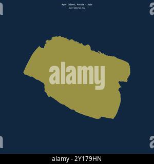 Forme de l'île d'Ayon dans la mer de Sibérie orientale, appartenant à la Russie Banque D'Images