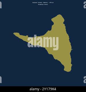 Forme de l'île d'Anjouan dans le canal du Mozambique, appartenant aux Comores Banque D'Images