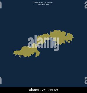 Forme de l'île de Kadavu dans l'océan Pacifique Sud, appartenant à Fidji Banque D'Images