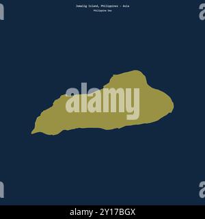 Forme de l'île de Jomalig dans la mer des Philippines, appartenant aux Philippines Banque D'Images