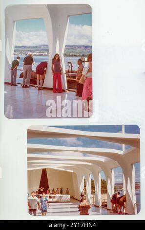 L'USS Arizona Memorial est un hommage approprié aux marins qui ont perdu la vie lors de l'attaque du 7 décembre 1942 sur Pearl Harbor, Oahu, Hawaï, 1973, États-Unis Banque D'Images