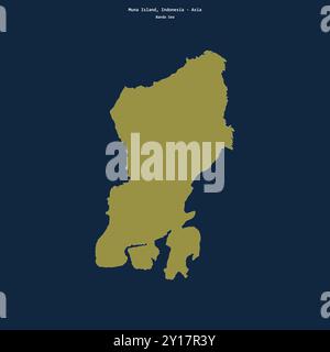 Forme de l'île de Muna dans la mer de Banda, appartenant à l'Indonésie Banque D'Images