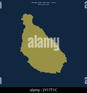 Forme de l'île Santiago dans l'océan Atlantique Nord, appartenant au Cap Vert Banque D'Images