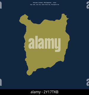 Forme de Volcano Island dans la mer de Sulu, appartenant aux Philippines Banque D'Images