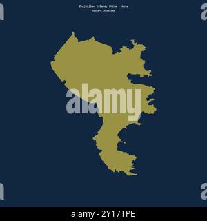 Forme de l'île de Zhujiajian dans la mer de Chine orientale, appartenant à la Chine Banque D'Images