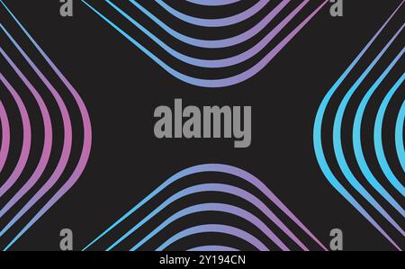 Fond abstrait coloré avec des lignes ondulées. Illustration vectorielle. Illustration de Vecteur