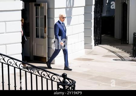 Washington, District de Columbia, États-Unis. 5 septembre 2024. Président JOE BIDEN quittant, via le Portico Sud, la Maison Blanche à Washington, DC (crédit image : © Michael Brochstein/ZUMA Press Wire) USAGE ÉDITORIAL SEULEMENT! Non destiné à UN USAGE commercial ! Banque D'Images