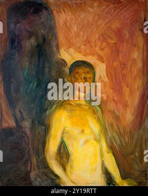 Autoportrait en enfer, 1903, peinture d'Edvard Munch Banque D'Images