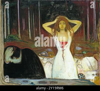 Ashes, 1894, tableau d'Edvard Munch Banque D'Images