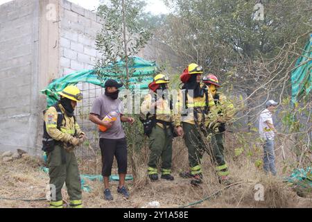 INCENDIE DE LA VALLÉE DE NAYON Quito, jeudi 5 septembre 2024 incendie dans la vallée de Tumbaco, Nayon photos API Rolando Enriquez Quito Pichincha Ecuador dis NAYON VALLEY FIRE ff44365f67271f380b9dc6342748fb41 Copyright : xROLANDOxENRIQUEZx Banque D'Images