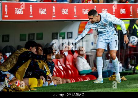 Lisbonne, Portugal. 05th Sep, 2024. Cristiano Ronaldo du Portugal lors du match du Groupe A1 de l'UEFA Nations League entre le Portugal et la Croatie à l'Estadio do SL Benfica à Lisbonne, Portugal, le 5 septembre 2024. Photo : Joao Rico/PIXSELL crédit : Pixsell/Alamy Live News Banque D'Images